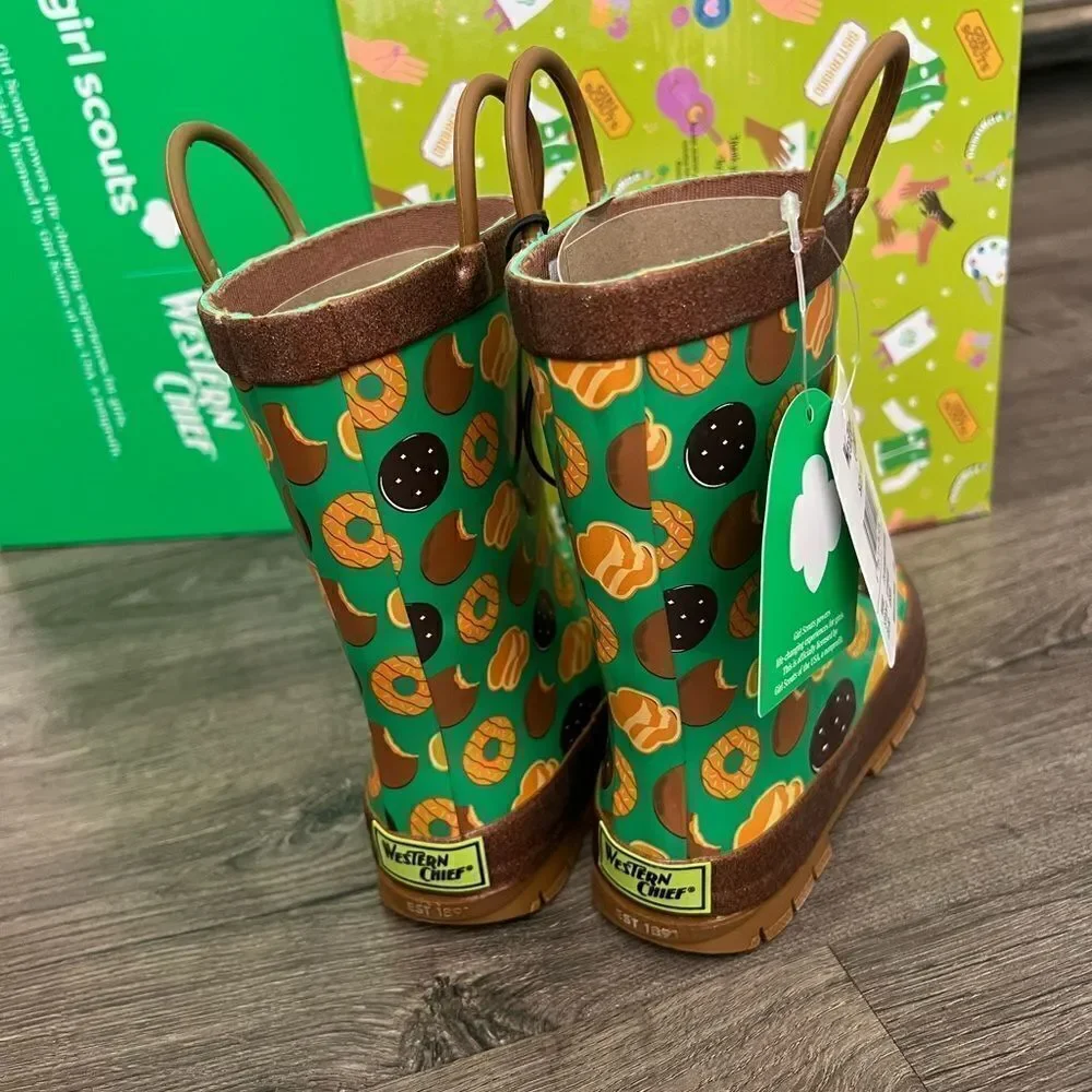 Western Chief X Girl Scouts Its Raining Cookies Girls' Rain Boots